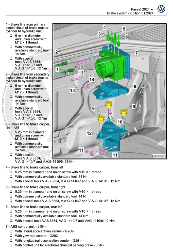 VW PASSAT B9 (2023+) SERVICE WORKSHOP MANUAL