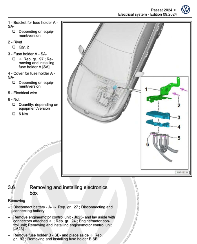 VW PASSAT B9 (2023+) SERVICE WORKSHOP MANUAL
