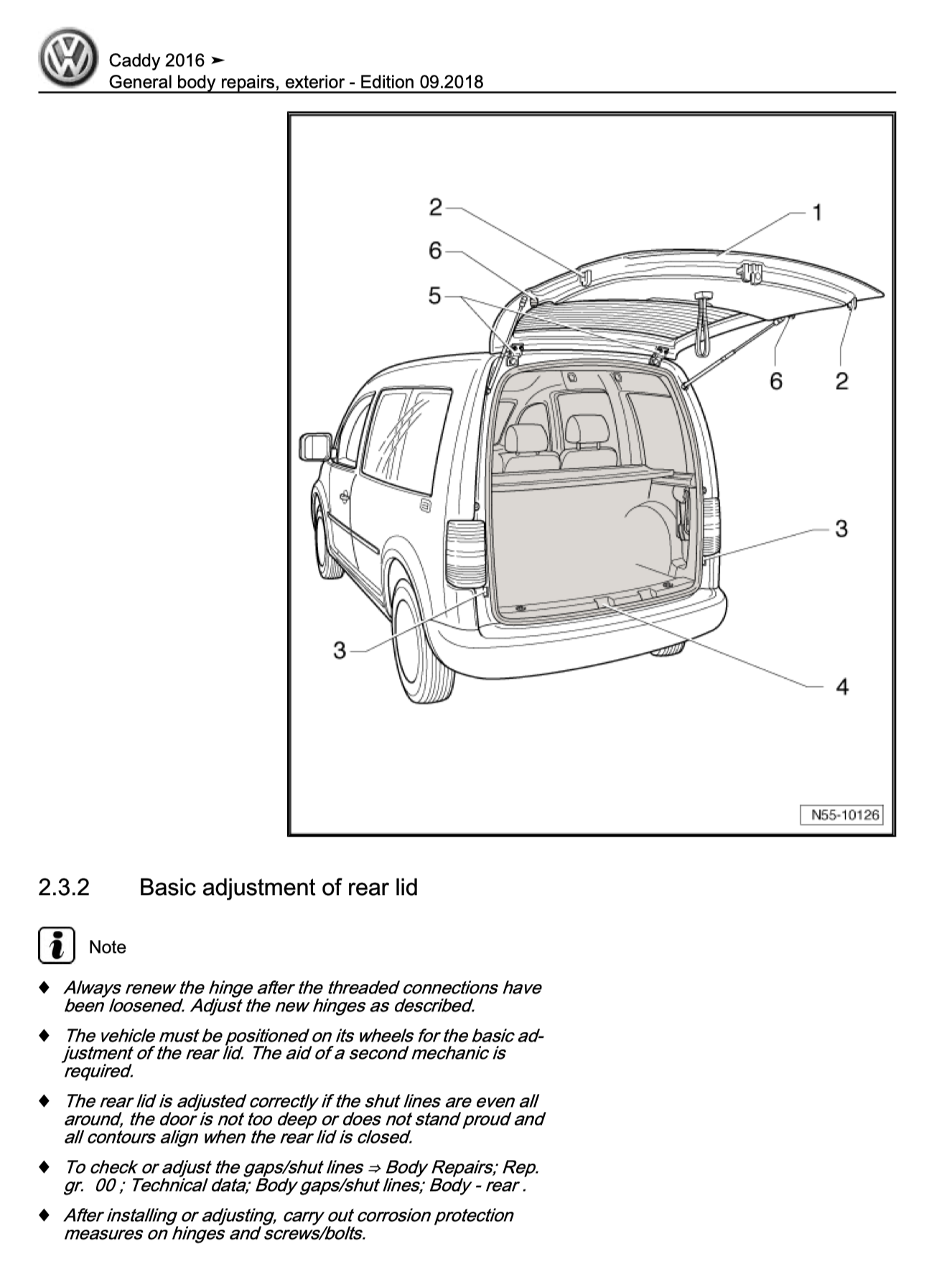 VW CADDY 4 SA (2015-2020) SERVICE WORKSHOP MANUAL