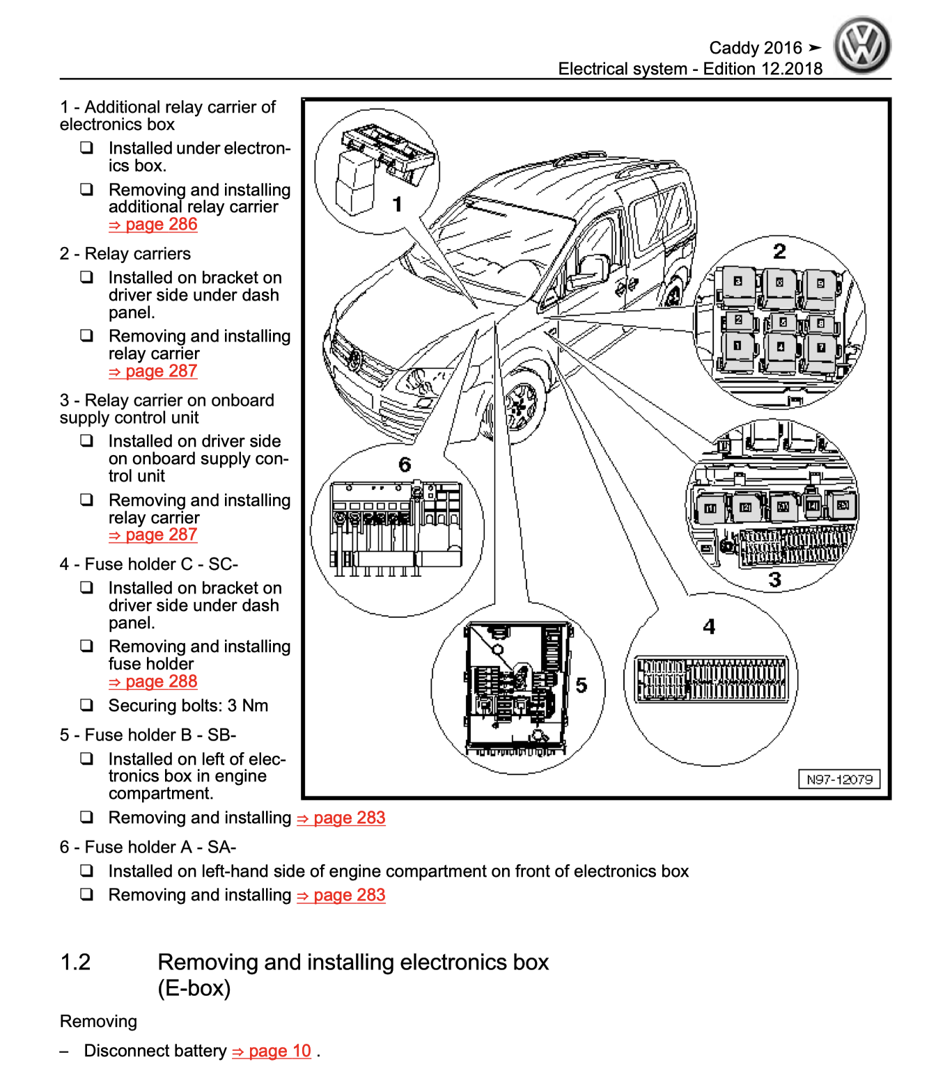 VW CADDY 4 SA (2015-2020) SERVICE WORKSHOP MANUAL