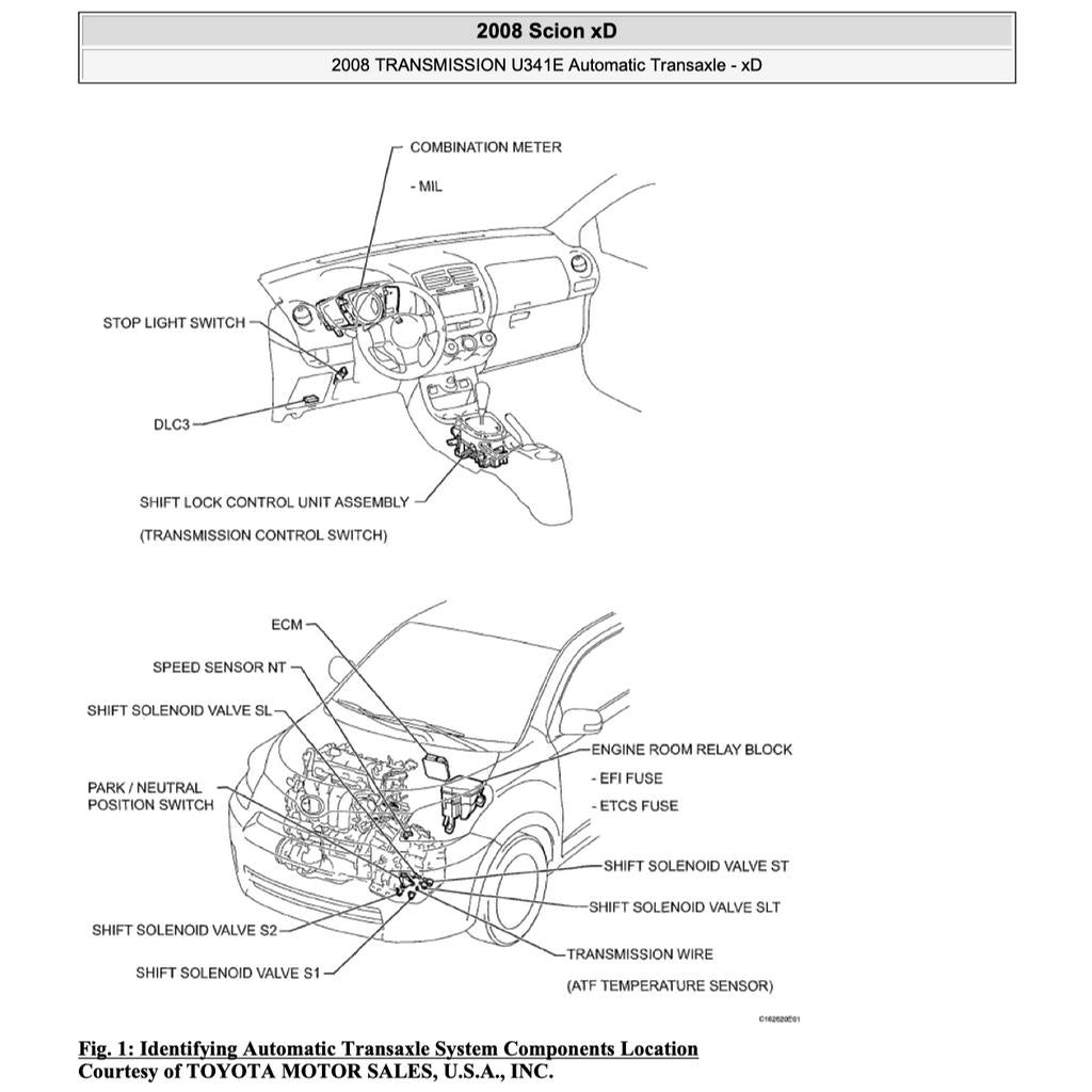 TOYOTA IST SCION XD ZSP110 (2008-2016) SERVICE WORKSHOP MANUAL