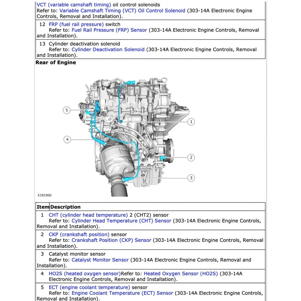 FORD ENGINE ECOBOOST 1.0L SERVICE WORKSHOP MANUAL  - FORD FIESTA 2008-2021 / FORD FOCUS 2011-2021