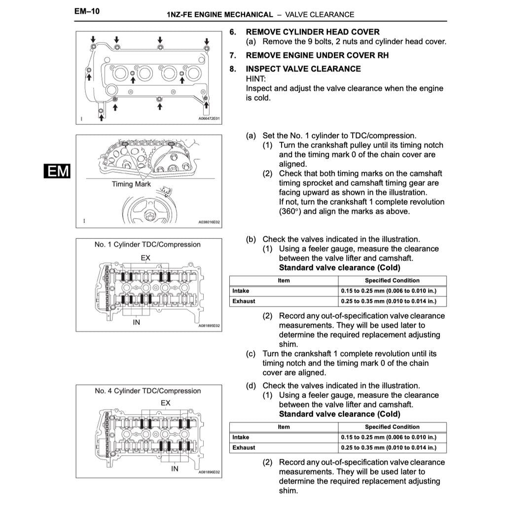 TOYOTA bB (2000-2005) SERVICE WORKSHOP MANUAL