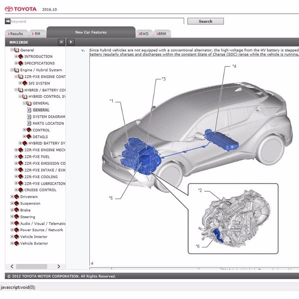 TOYOTA C-HR CHR  HYBRID (2017-2023) ONLINE SERVICE WORKSHOP MANUAL