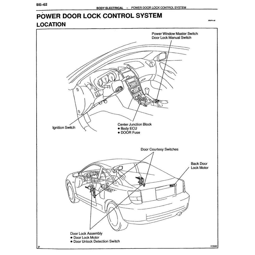 TOYOTA CELICA 2000 T230 (1999-2006) SERVICE WORKSHOP MANUAL