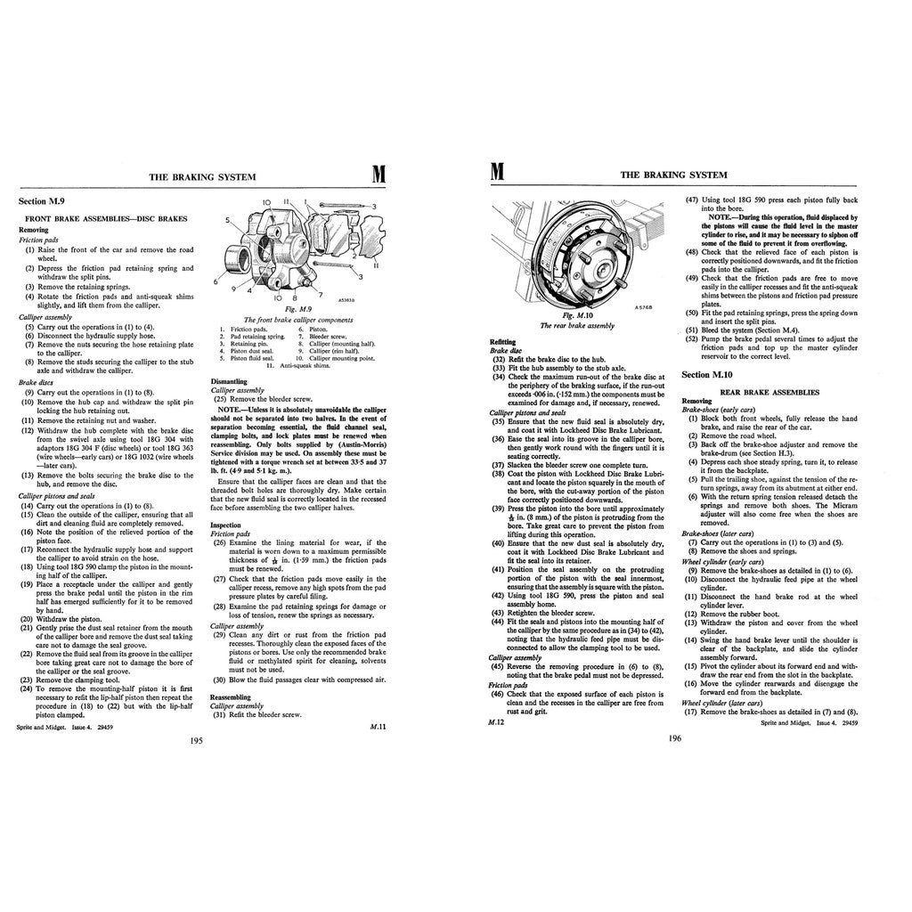 [CLASSIC] MG MIDGET/ SPRITE (MKII, MKIII, MKIV) FACTORY SERVICE WORKSHOP MANUAL