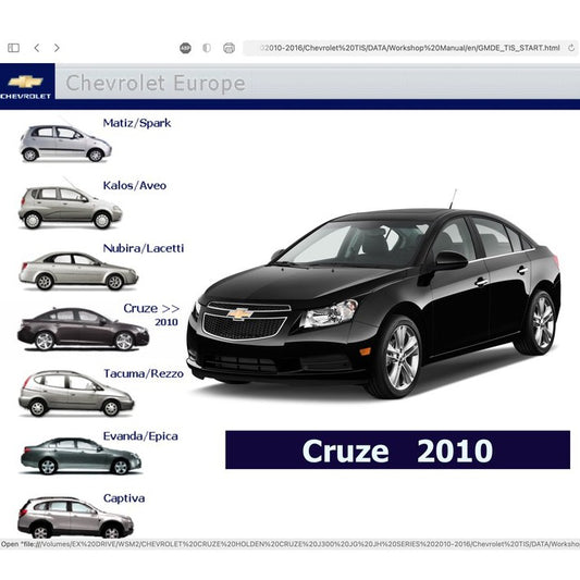 CHEVROLET CRUZE (2010-2013) SERVICE WORKSHOP MANUAL - !! WORKSHOP/DEALER MOST WANTED !!