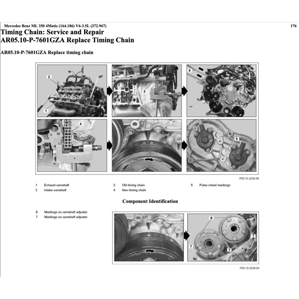 MERCEDES BENZ W164 M272 (2005-2011) SERVICE WORKSHOP MANUAL