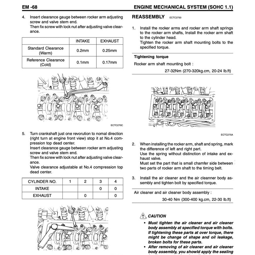 INOKOM / HYUNDAI ATOS PRIME (2003-2014) SERVICE WORKSHOP MANUAL