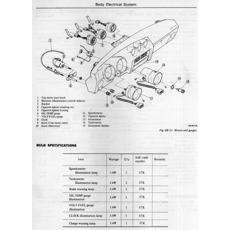 DATSUN 280Z S30 (1975-1978) SERVICE WORKSHOP MANUAL + PARTS CATALOGUE