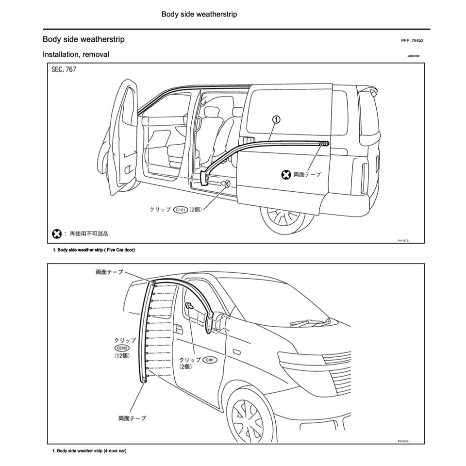 NISSAN ELGRAND E51 (2001-2010) SERVICE WORKSHOP MANUAL