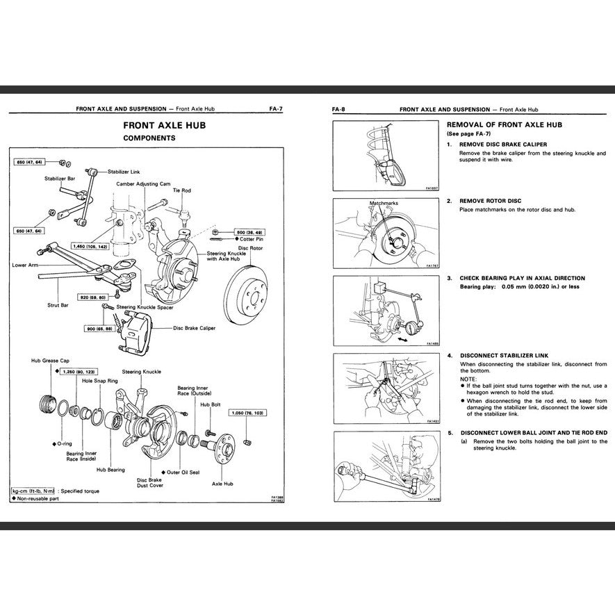 TOYOTA MR-2 SW10 (1984-1989) SERVICE WORKSHOP MANUAL