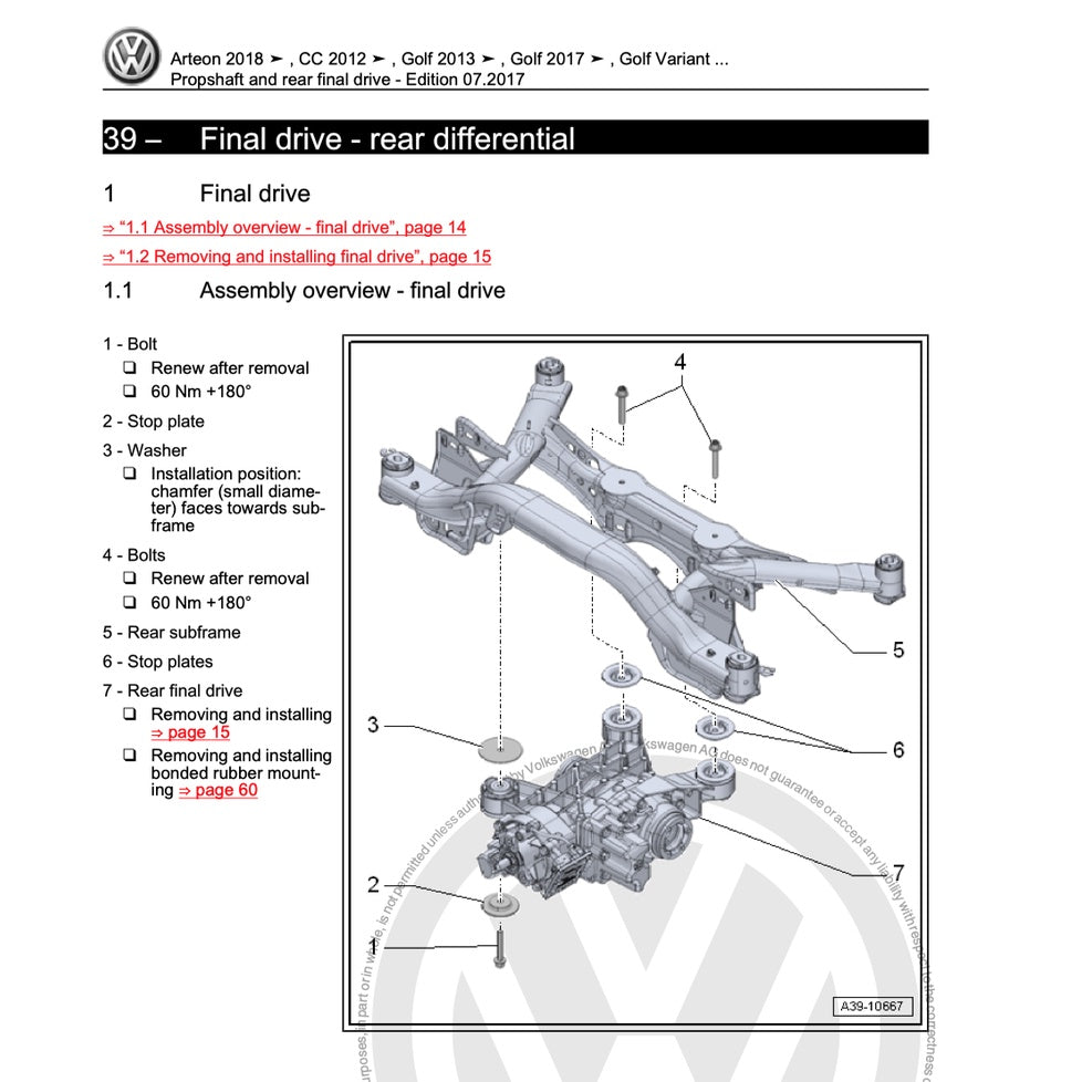 VW TIGUAN II AD/BW (2016-2024) SERVICE WORKSHOP MANUAL