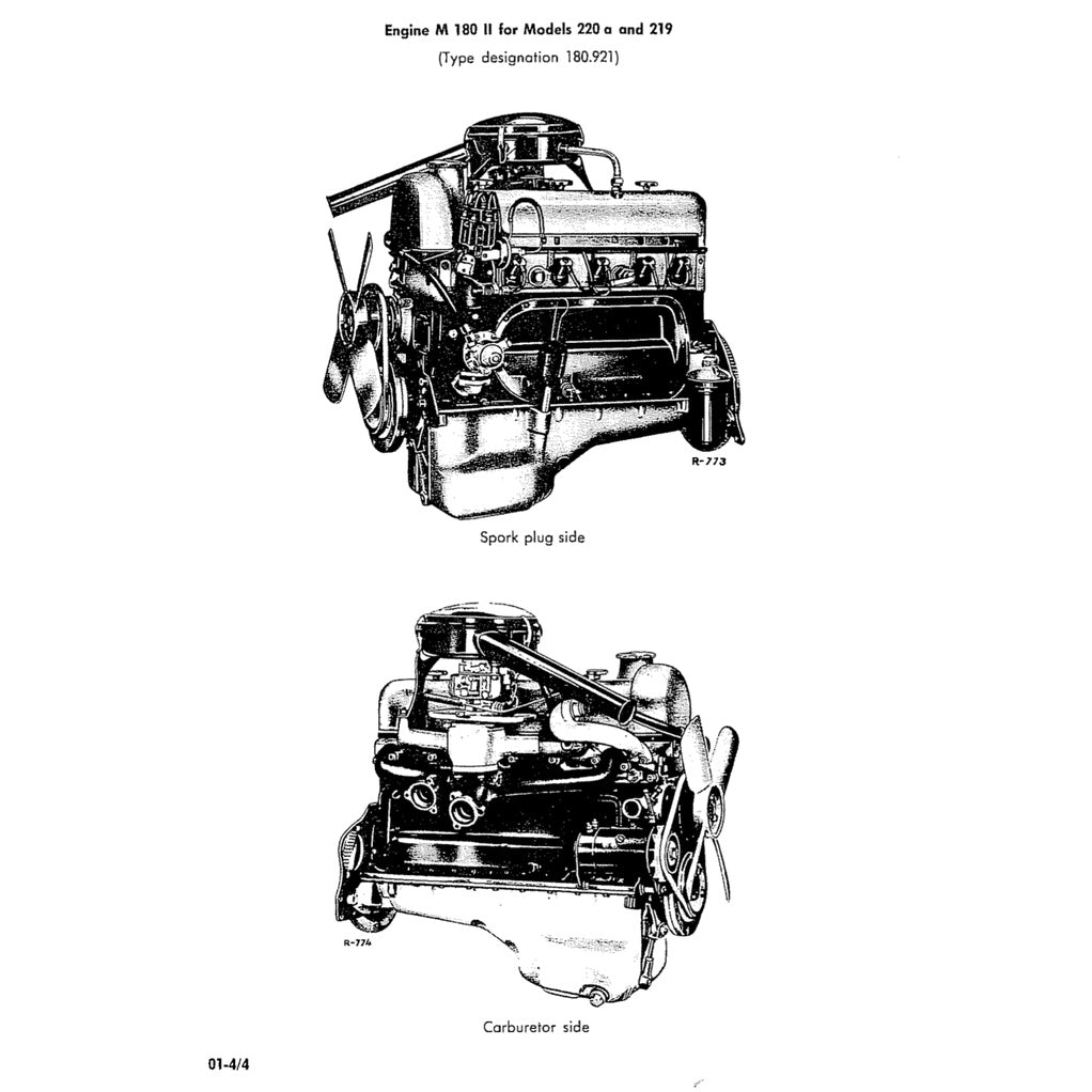 MERCEDES BENZ W120 W121 "PONTON" (1953-1963) SERVICE WORKSHOP MANUAL
