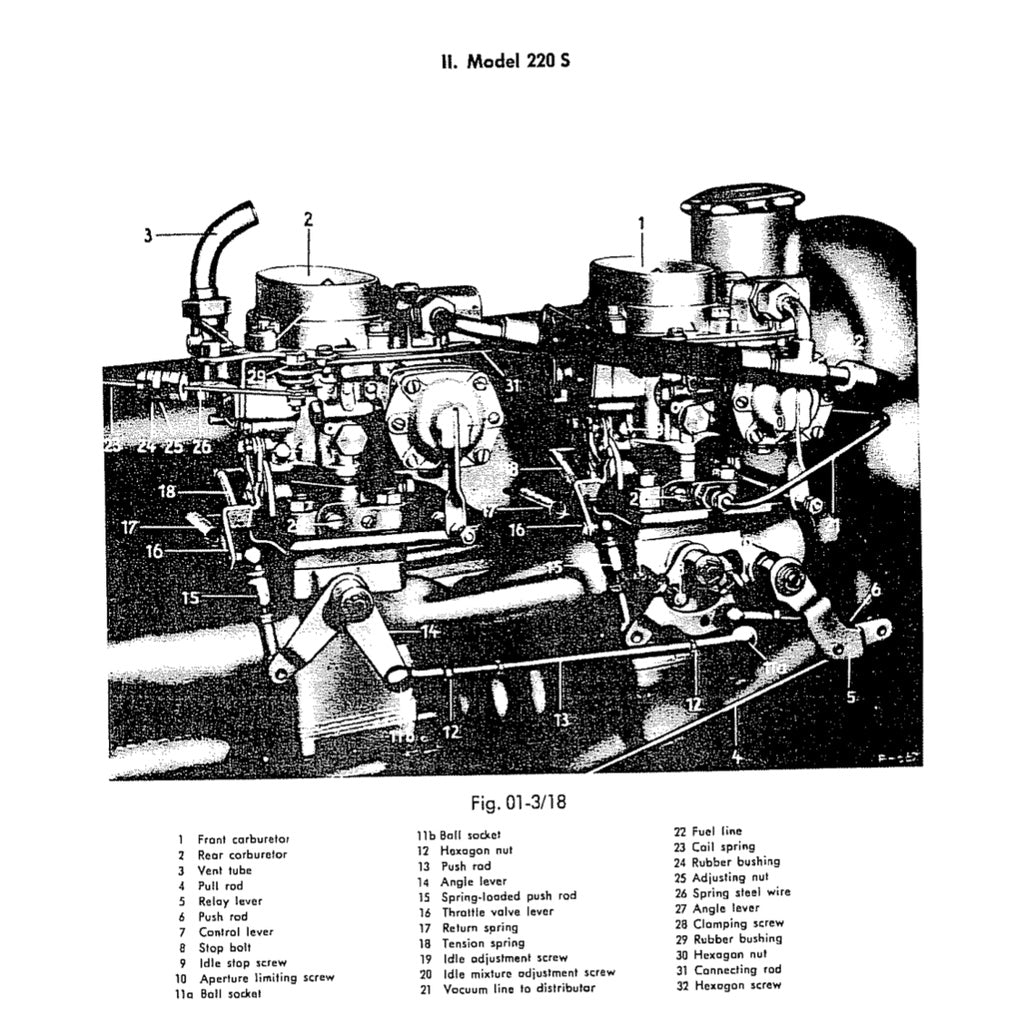 MERCEDES BENZ W120 W121 "PONTON" (1953-1963) SERVICE WORKSHOP MANUAL