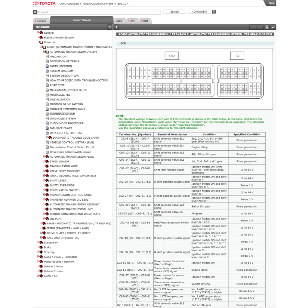 LAND CRUISER J300 (2021+) ONLINE SERVICE WORKSHOP MANUAL