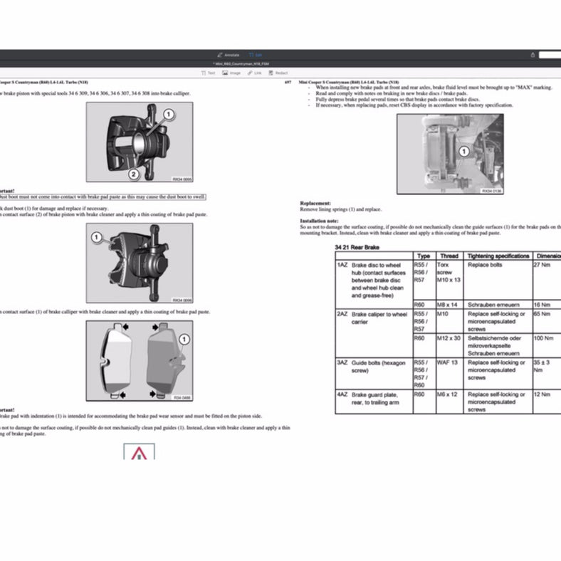 MINI COUNTRYMAN COOPER S R60 / N18 (2010-2016) SERVICE WORKSHOP MANUAL