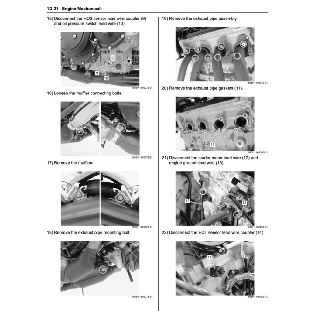 SUZUKI HAYABUSA GSX 1300R/RR (1999-2022) SERVICE WORKSHOP MANUAL + PARTS CATALOGUE + OWNER'S MANUAL
