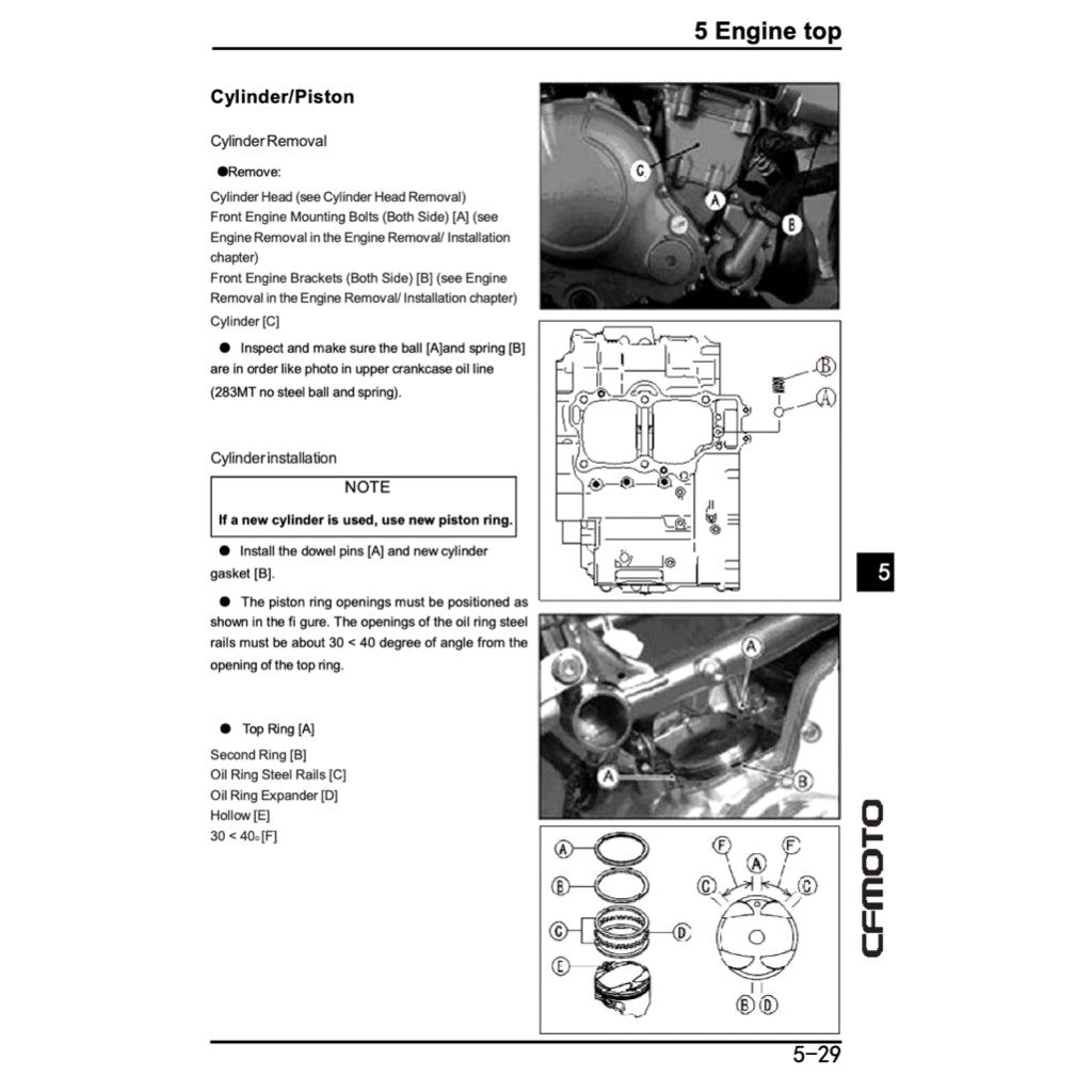CFMOTO 650NK CF650-7B (2017-2022) SERVICE WORKSHOP MANUAL + PARTS CATALOGUE + OWNER'S MANUAL