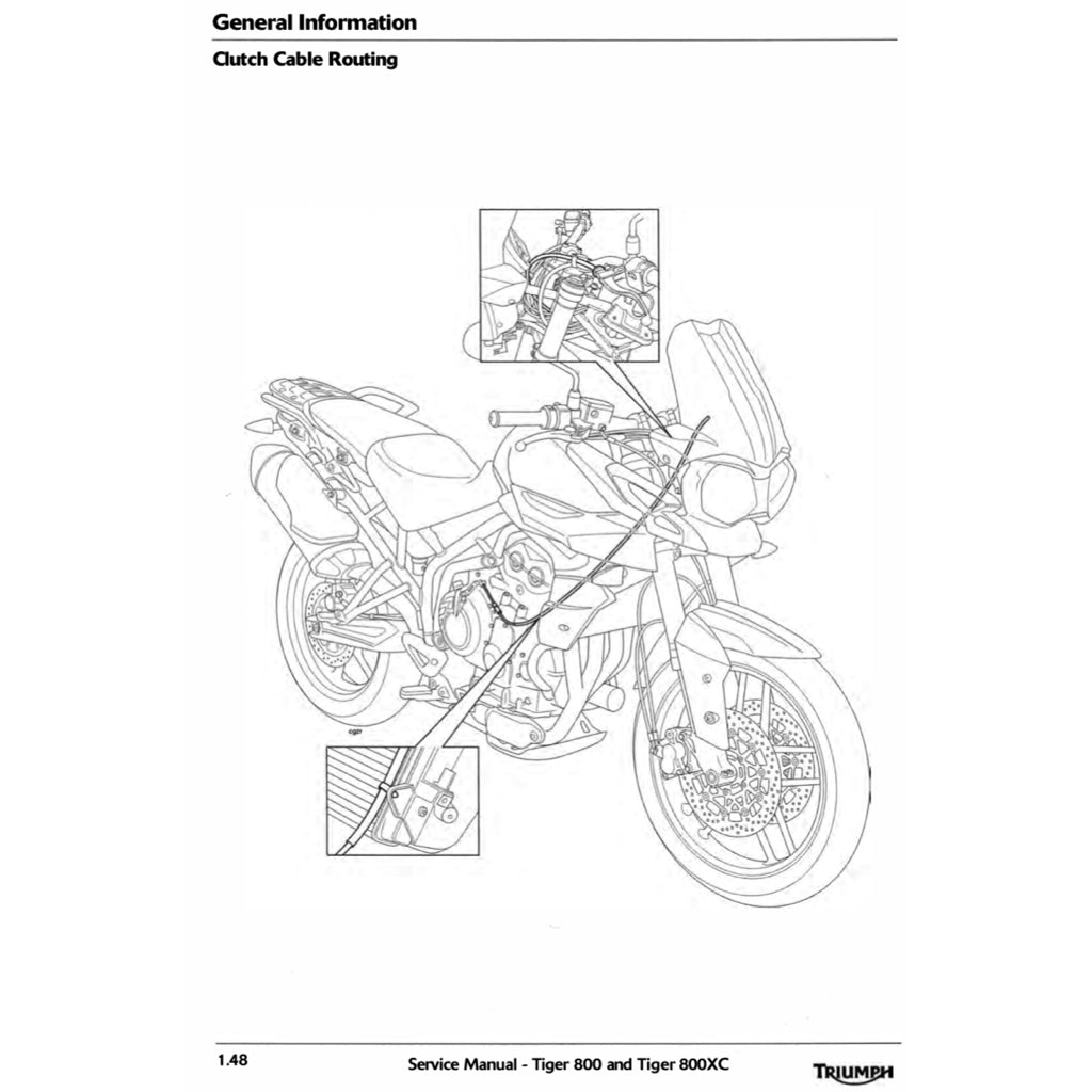 TRIUMPH TIGER 800 XC (2011-2014) SERVICE WORKSHOP MANUAL + OWNER'S MANUAL