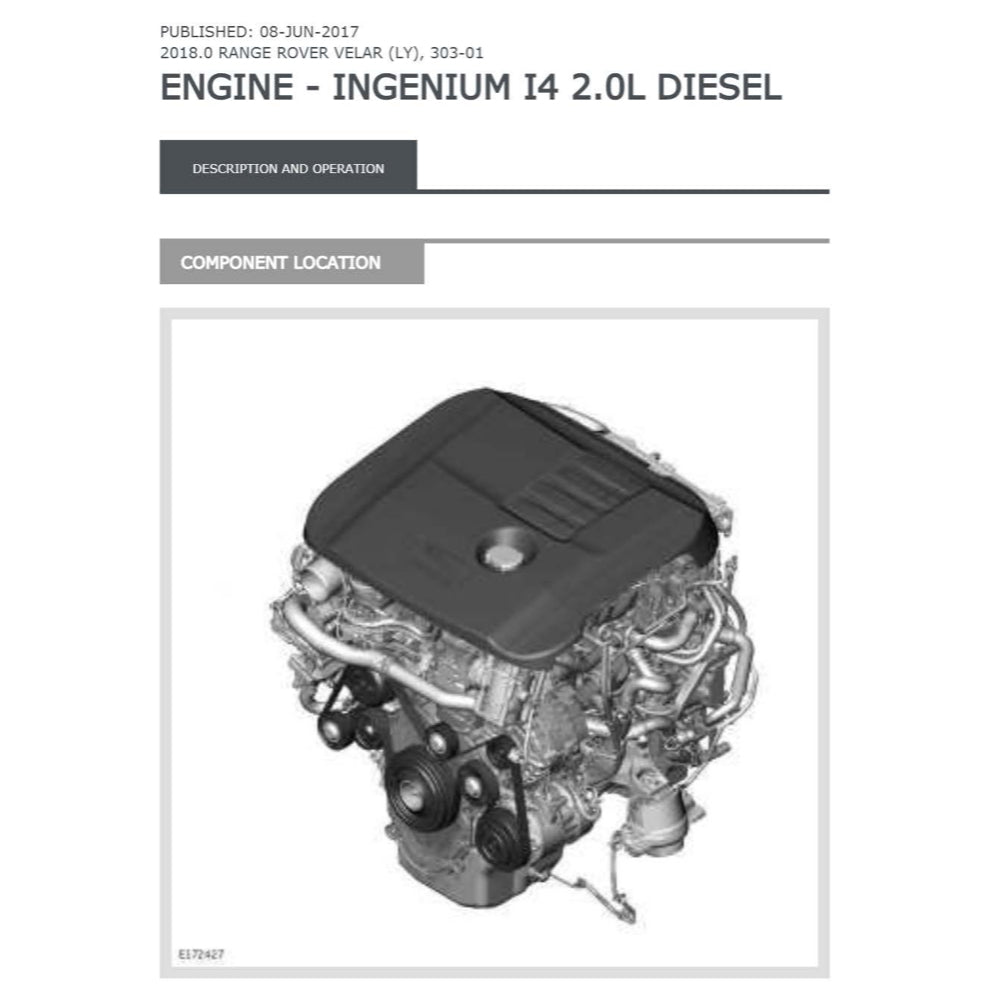 RANGE ROVER VELAR L560 (2017+) SERVICE WORKSHOP MANUAL