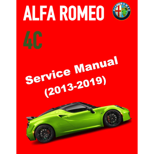ALFA ROMEO 4C (2013-2019) e-learn SERVICE MANUAL