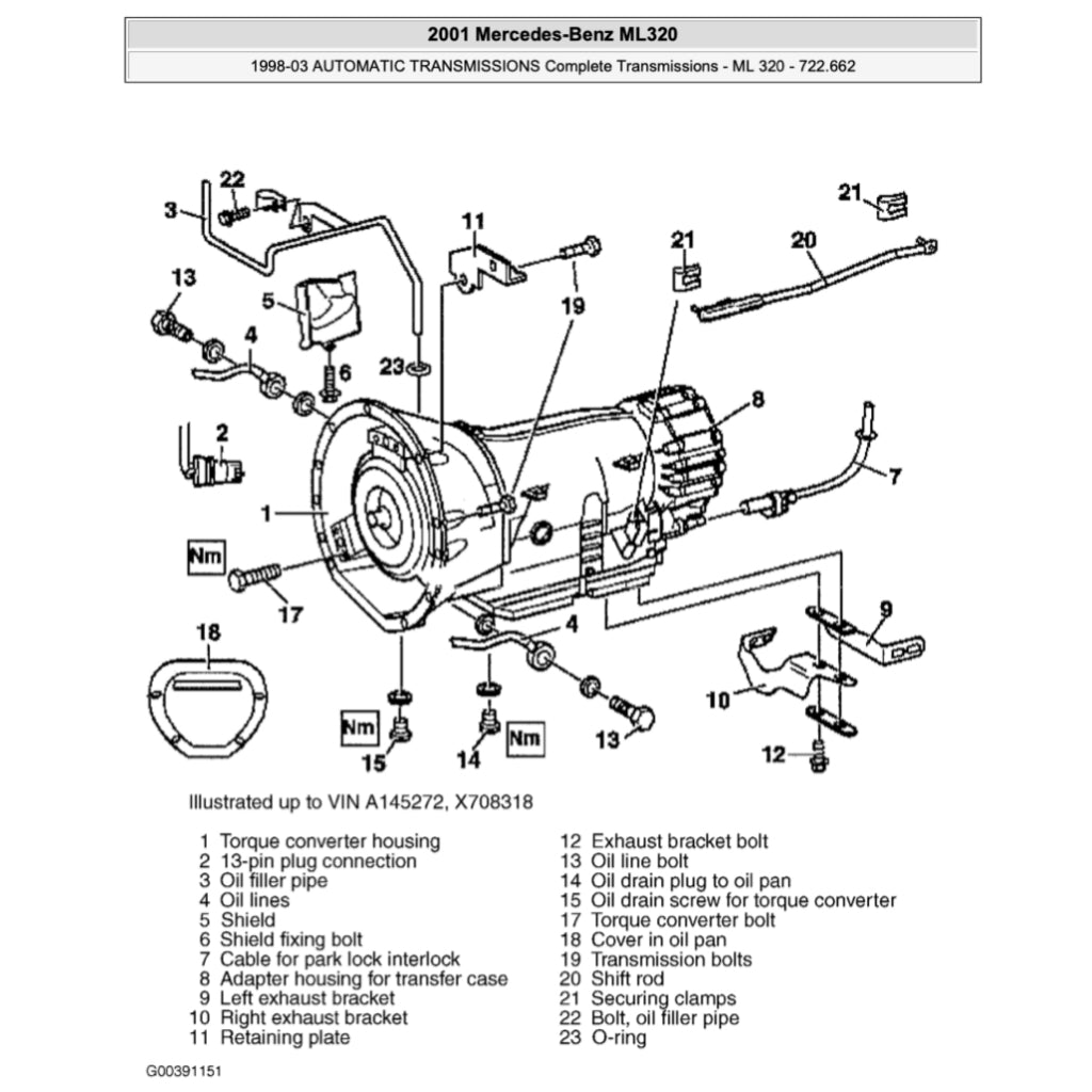 MERCEDES-BENZ ML320 W163 (1997-2005) SERVICE WORKSHOP MANUAL