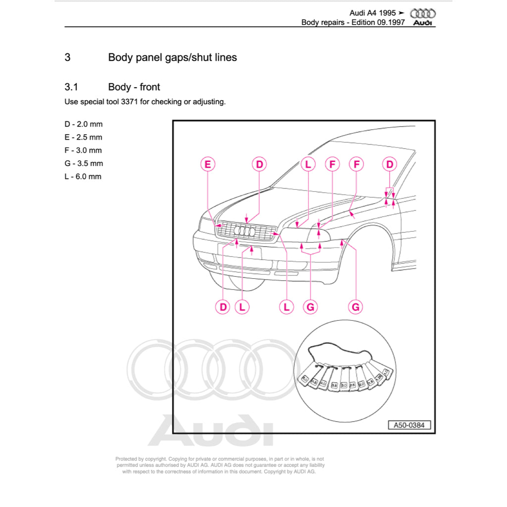 Audi A4 (B5) 1995-2001 SERVICE REPAIR WORKSHOP MANUAL