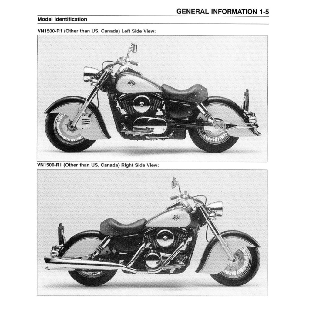 KAWASAKI VULCAN 1500 VN1500 (1988-2008) SERVICE WORKSHOP MANUAL