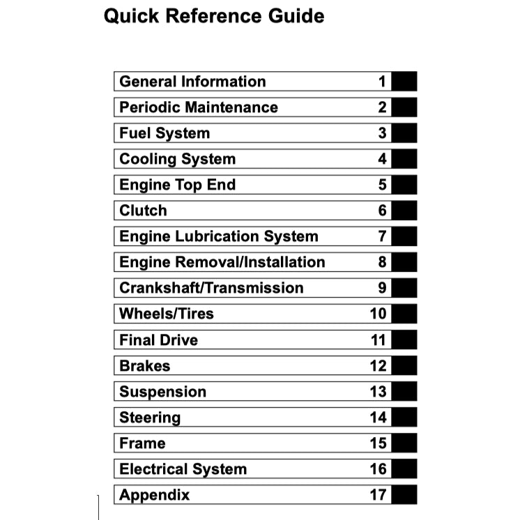 KAWASAKI KLR650 (2008-2021) SERVICE WORKSHOP MANUAL + OWNER'S MANUAL