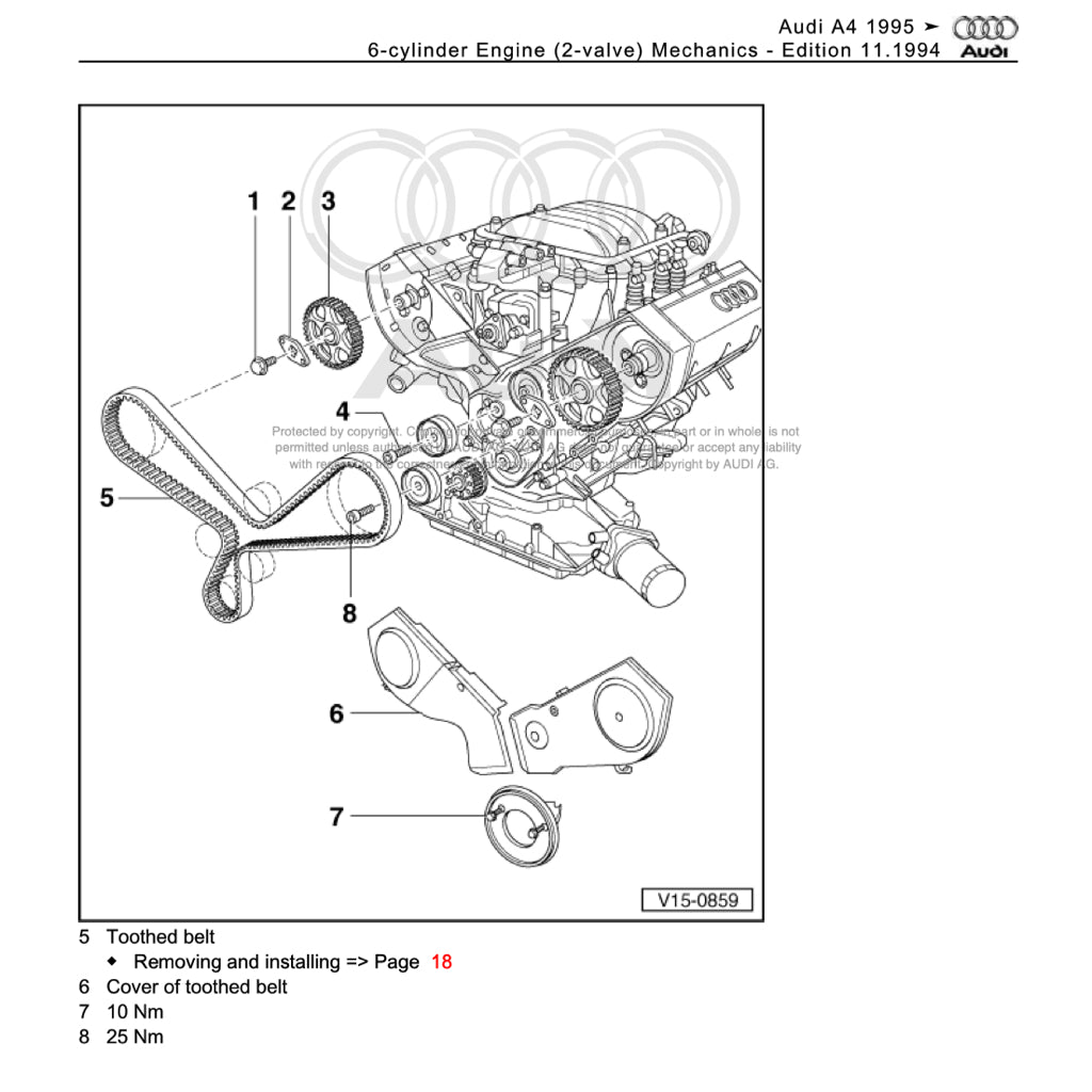 Audi A4 (B5) 1995-2001 SERVICE REPAIR WORKSHOP MANUAL