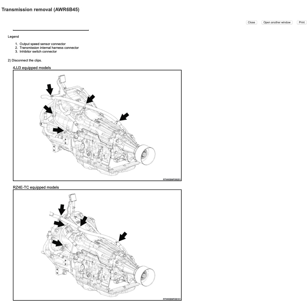 ISUZU D-MAX / MU-X RJ (2021+) SERVICE WORKSHOP MANUAL