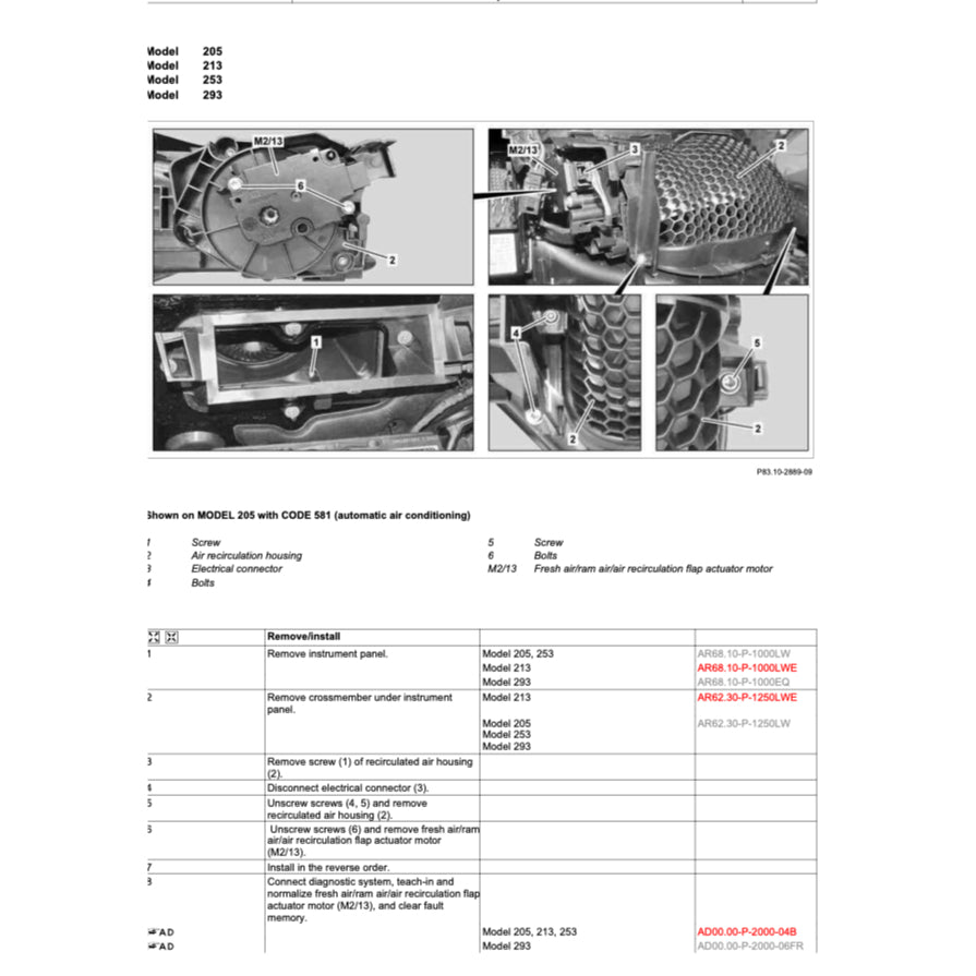 MERCEDES-BENZ W213 (2017-2023) SERVICE WORKSHOP MANUAL