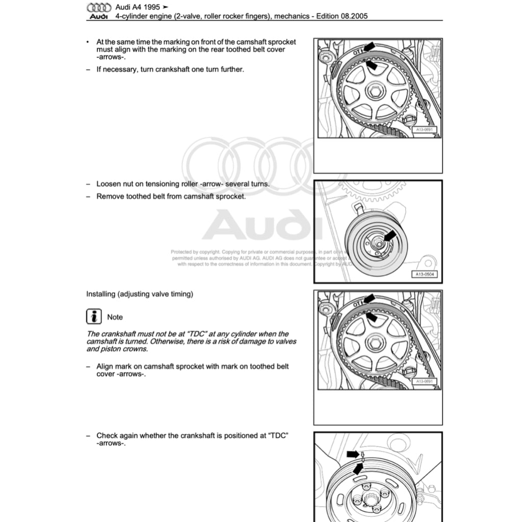 Audi A4 (B5) 1995-2001 SERVICE REPAIR WORKSHOP MANUAL