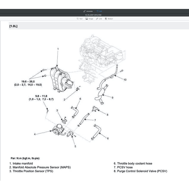 HYUNDAI i10 PA (2007-2013) SERVICE WORKSHOP MANUAL