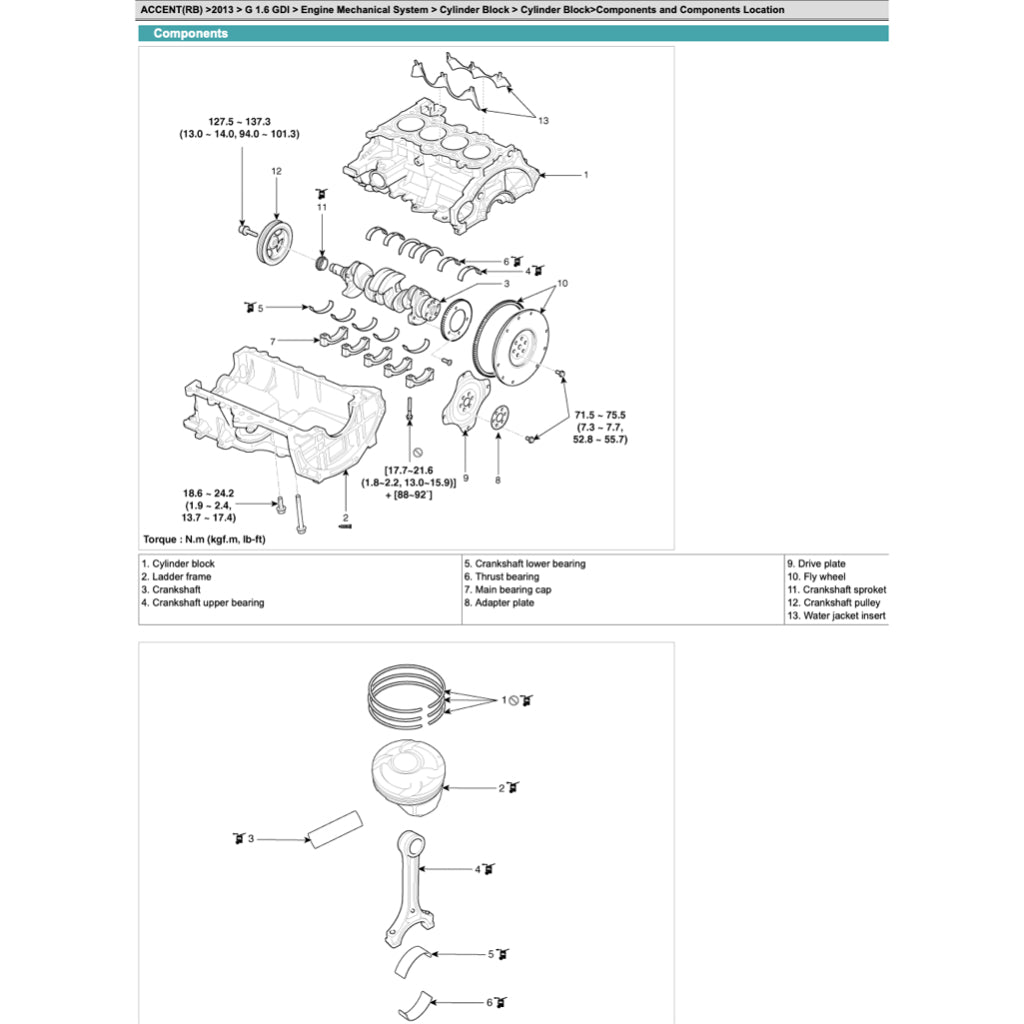 HYUNDAI ACCENT SOLARIS RB/RC (2011-2018) SERVICE WORKSHOP MANUAL