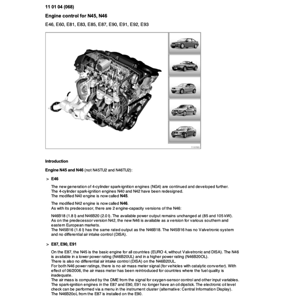 BMW E90 320i (2004-2013) SERVICE WORKSHOP MANUAL