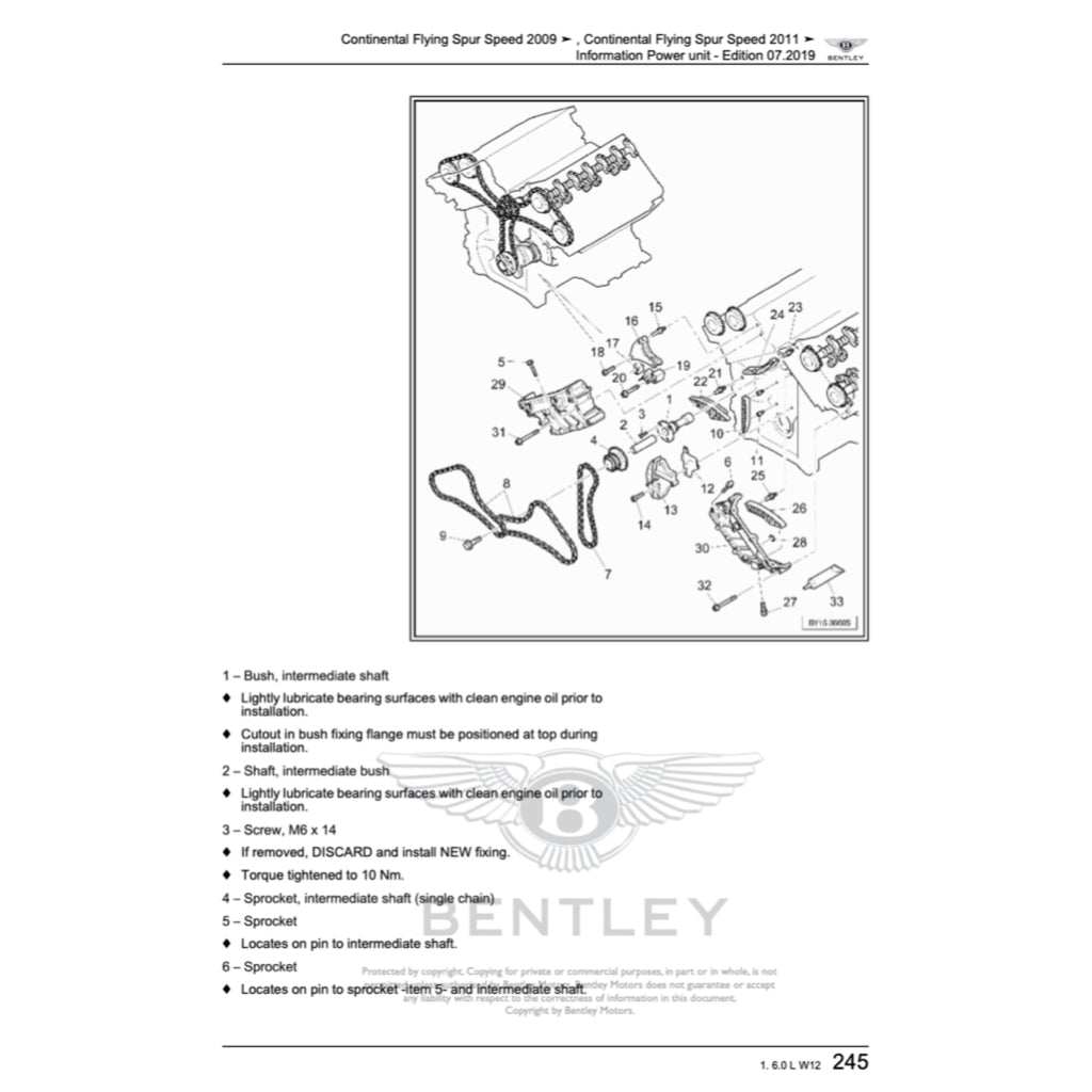BENTLEY CONTINENTAL FLYING SPUR W12 (2005-2013) SERVICE WORKSHOP MANUAL