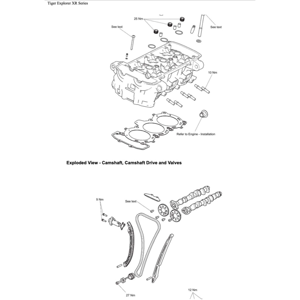 TRIUMPH EXPLORER 1200 XR/XRX/XRT (2016-2021) SERVICE WORKSHOP MANUAL + OWNER'S MANUAL