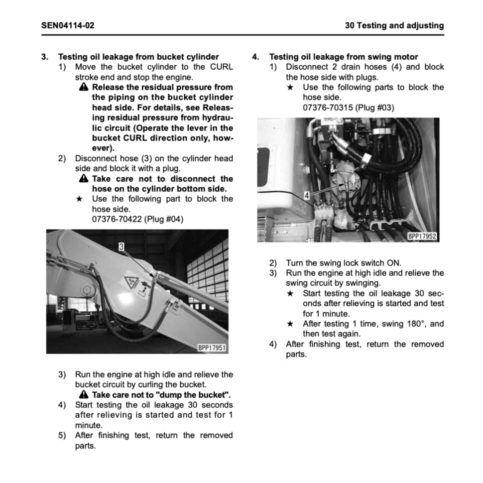 KOMATSU PC130-8 EXCAVATOR SERVICE WORKSHOP MANUAL + PARTS CATALOGUE