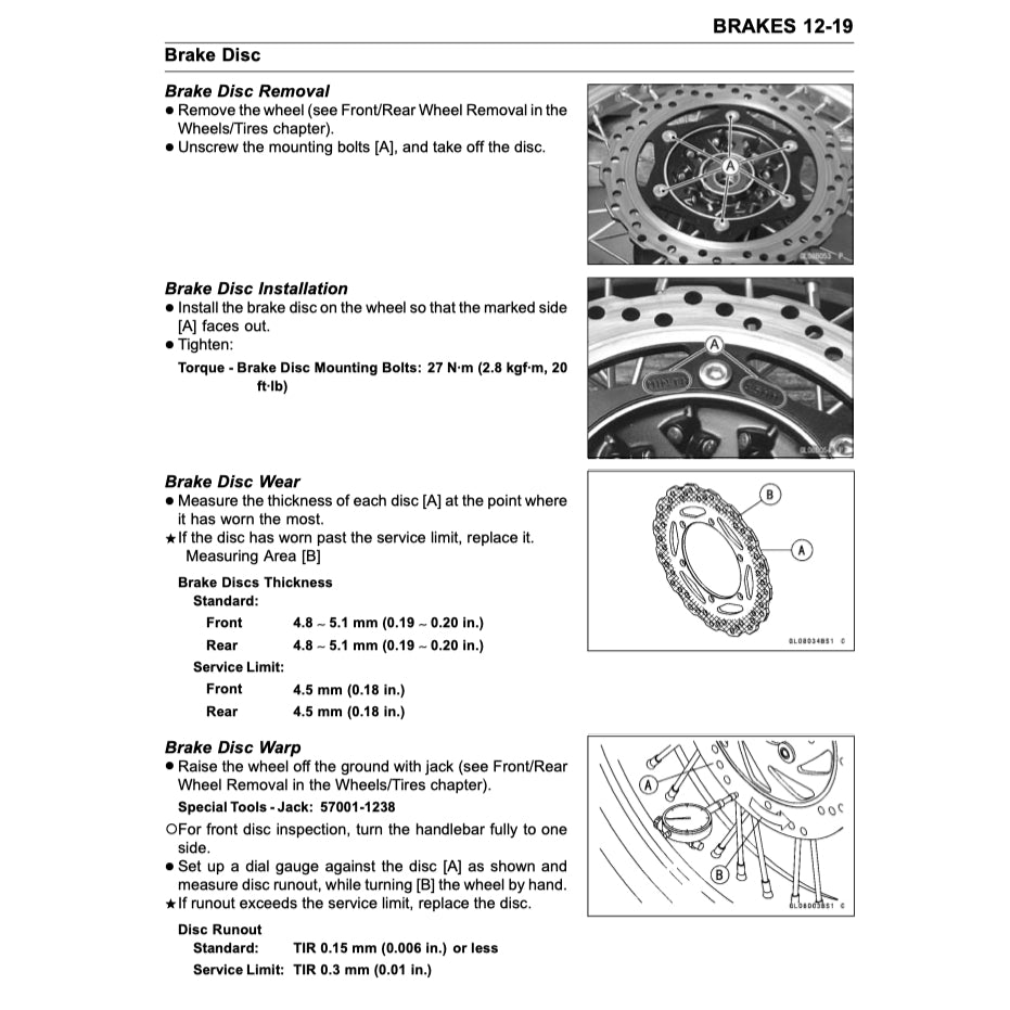 KAWASAKI KLR650 (2008-2021) SERVICE WORKSHOP MANUAL + OWNER'S MANUAL