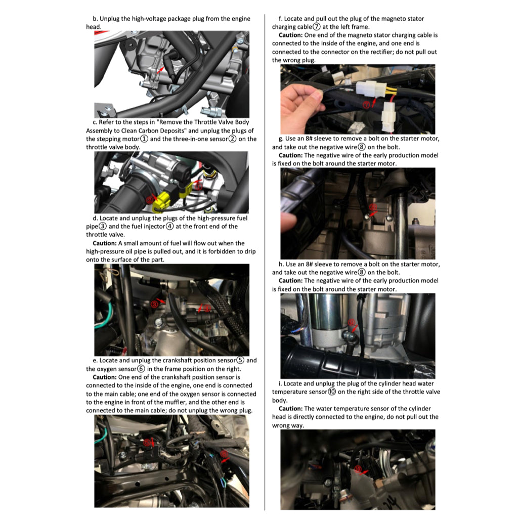 ZONTES M125 / M310 / M350 / M350E (2021-2023) SERVICE MAINTENANCE MANUAL