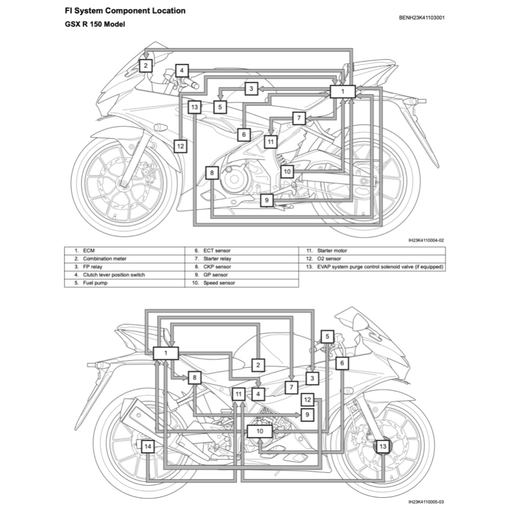 SUZUKI GSXR 150 / GSX-R 150 / GSX-R150 L8 (2017+) SERVICE WORKSHOP MANUAL + PARTS CATALOGUE + OWNER'S MANUAL