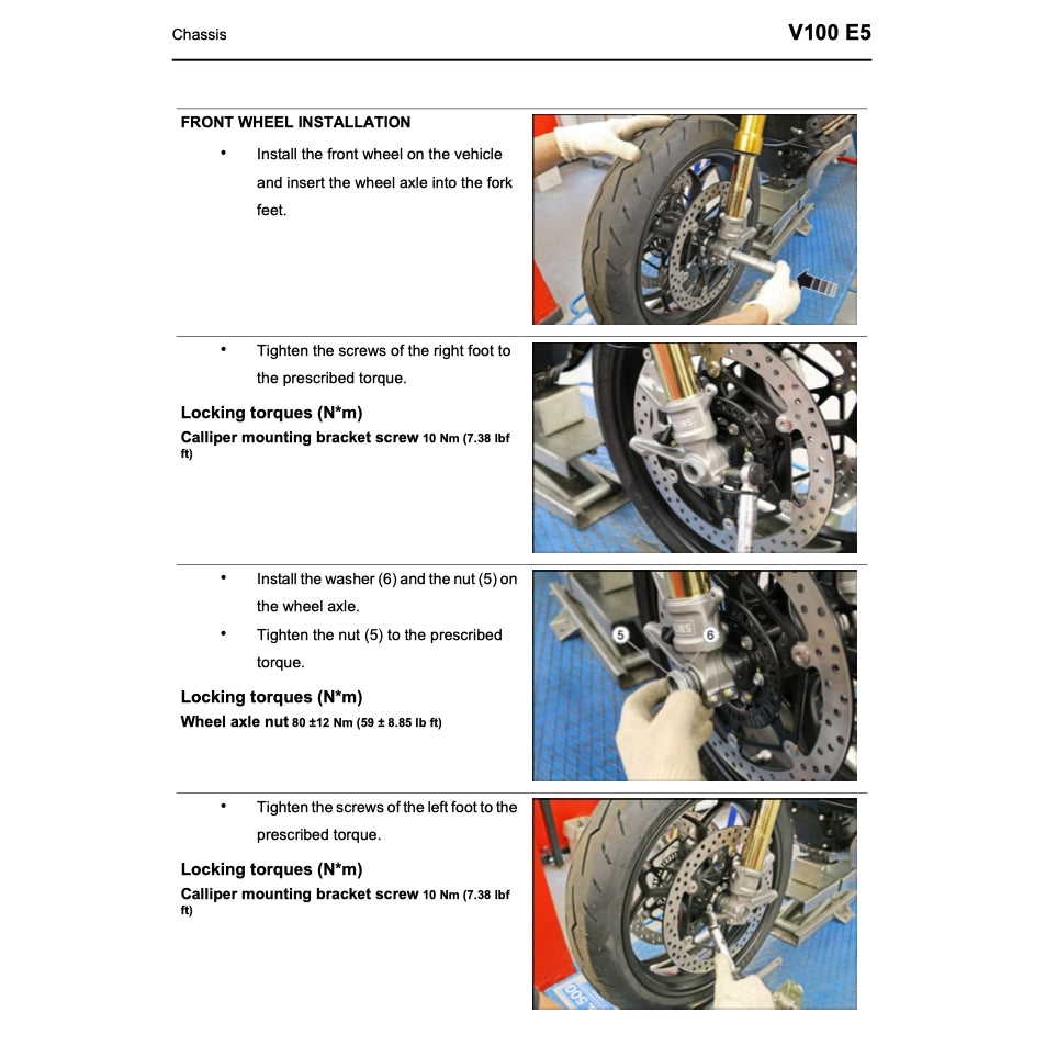 MOTO GUZZI V100 E5 MANDELLO / S 1000 (2022+) SERVICE WORKSHOP MANUAL + PARTS CATALOGUE + OWNER'S MANUAL