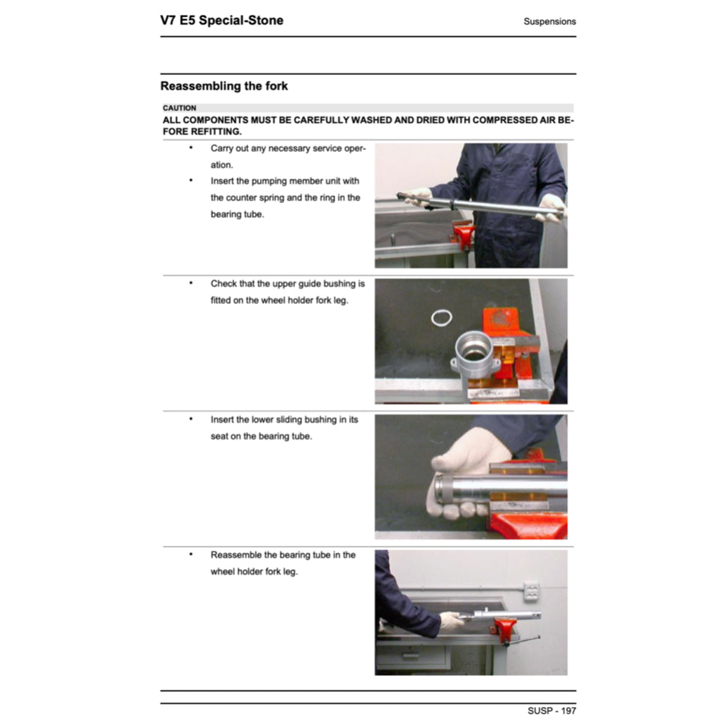 MOTO GUZZI V7 E5 SPECIAL STONE 850 (2021+) SERVICE WORKSHOP MANUAL + PARTS CATALOGUE + OWNER'S MANUAL
