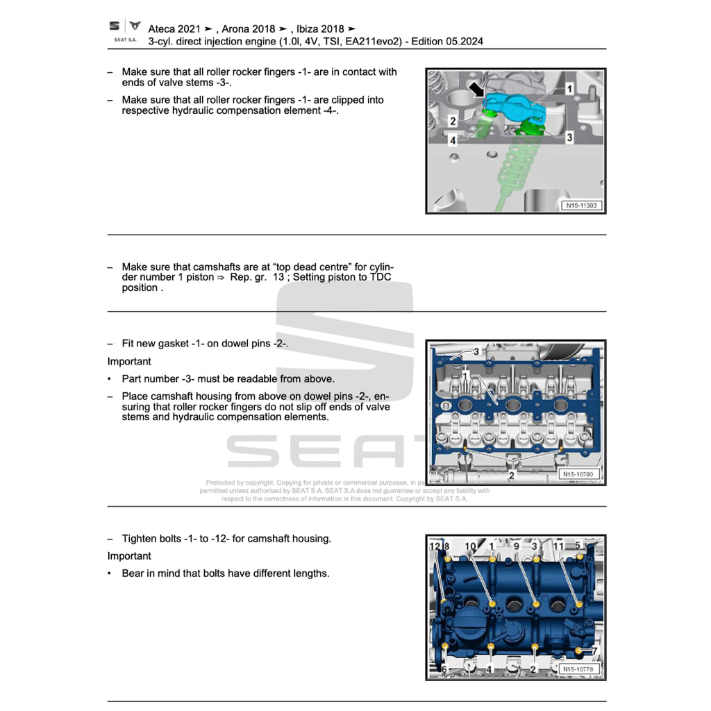 SEAT LEON 5F (2013-2020) SERVICE WORKSHOP MANUAL