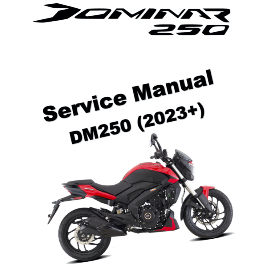 DOMINAR 250 DM250 (2023+) SERVICE WORKSHOP MANUAL + PARTS CATALOGUE + OWNER'S MANUAL