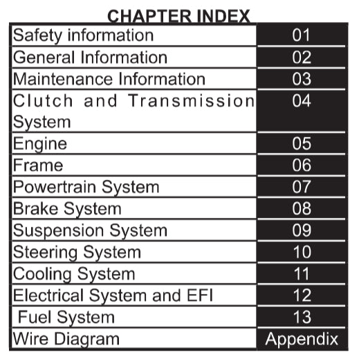 CFMOTO 675SR-R (2025+) SERVICE WORKSHOP MANUAL + OWNER'S MANUAL