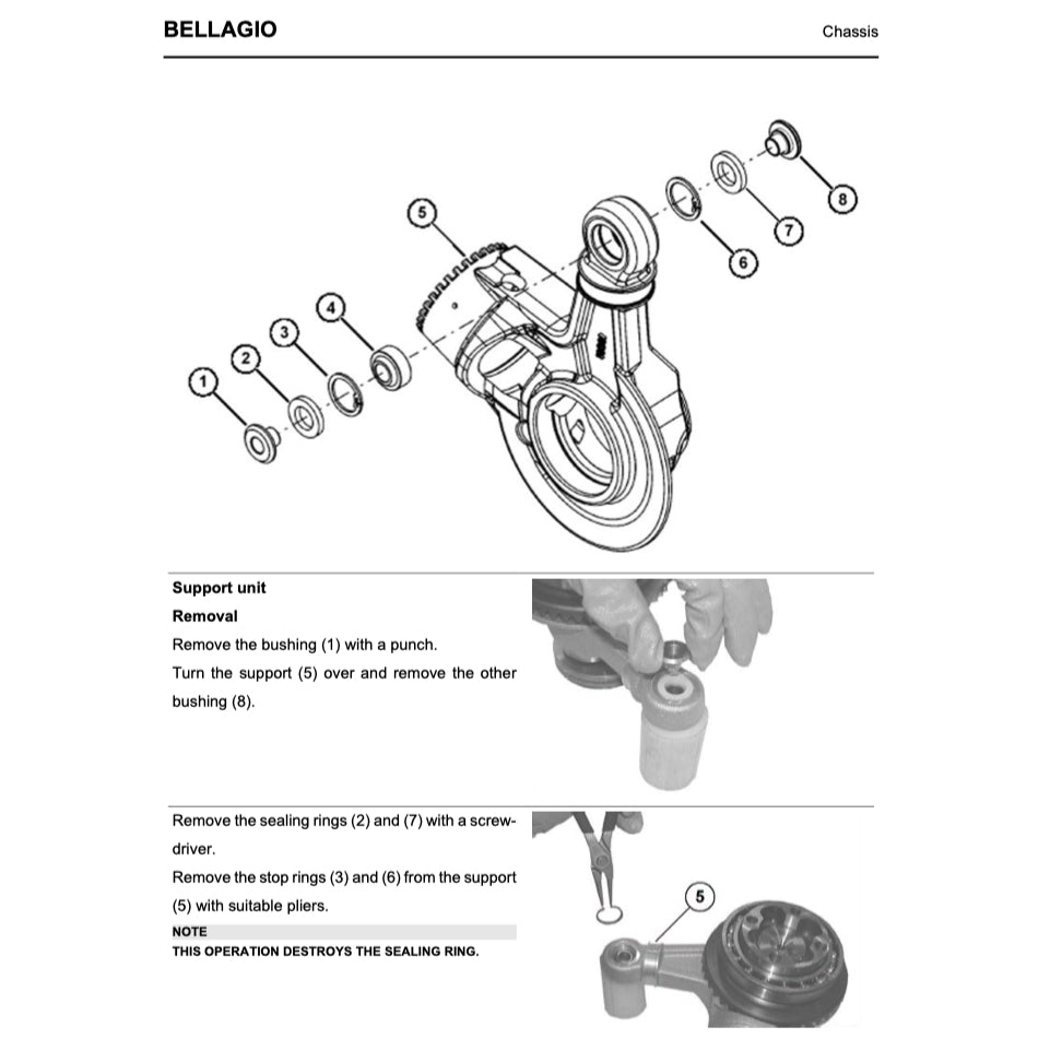 MOTO GUZZI BELLAGIO 940 (2007-2014) SERVICE WORKSHOP MANUAL + PARTS CATALOGUE + OWNER'S MANUAL