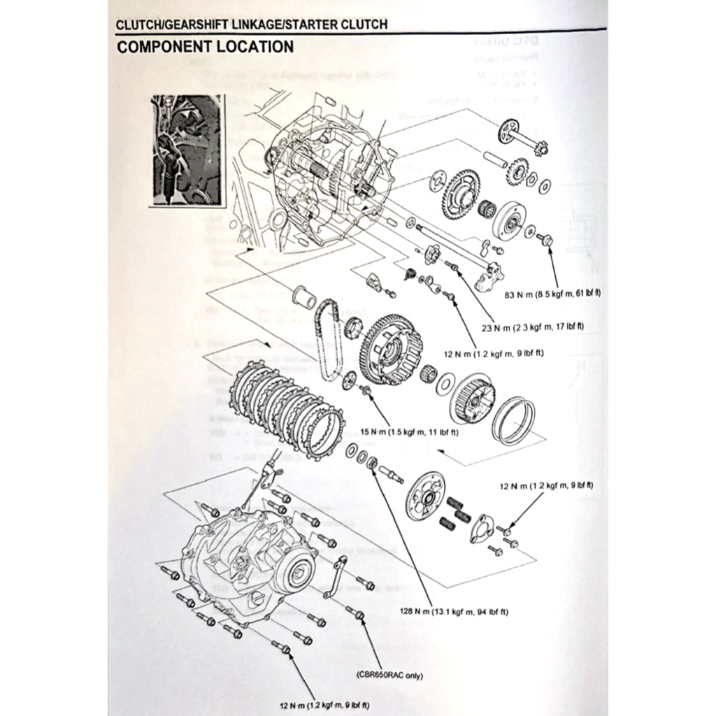 HONDA CBR650R RH17 (2024+) SERVICE WORKSHOP MANUAL